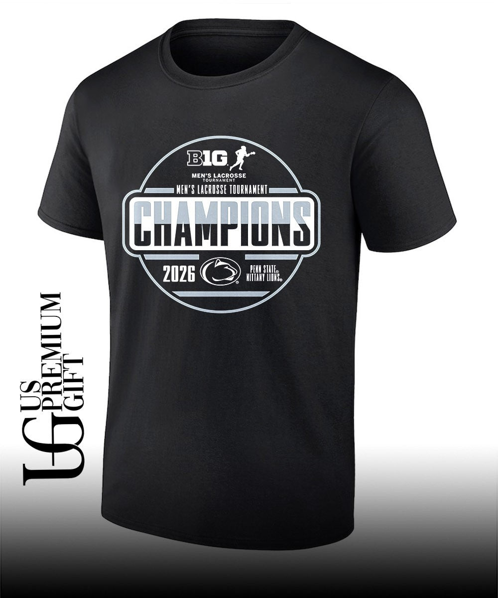 Penn State Nittany Lions 2026 Big Ten Men’s Lacrosse Tournament Champions logo shirt