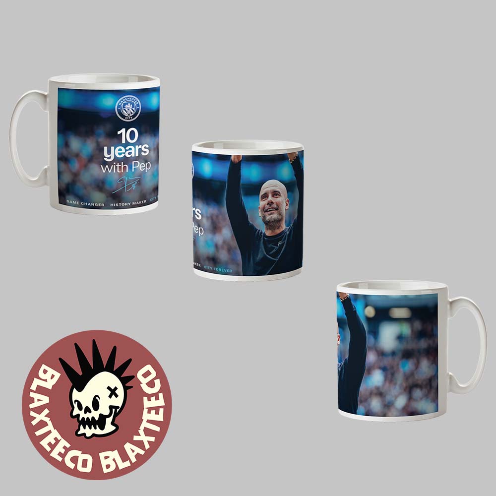 Pep Guardiola Manchester City Tribute 10 Years With Pep Ceramic Mug
