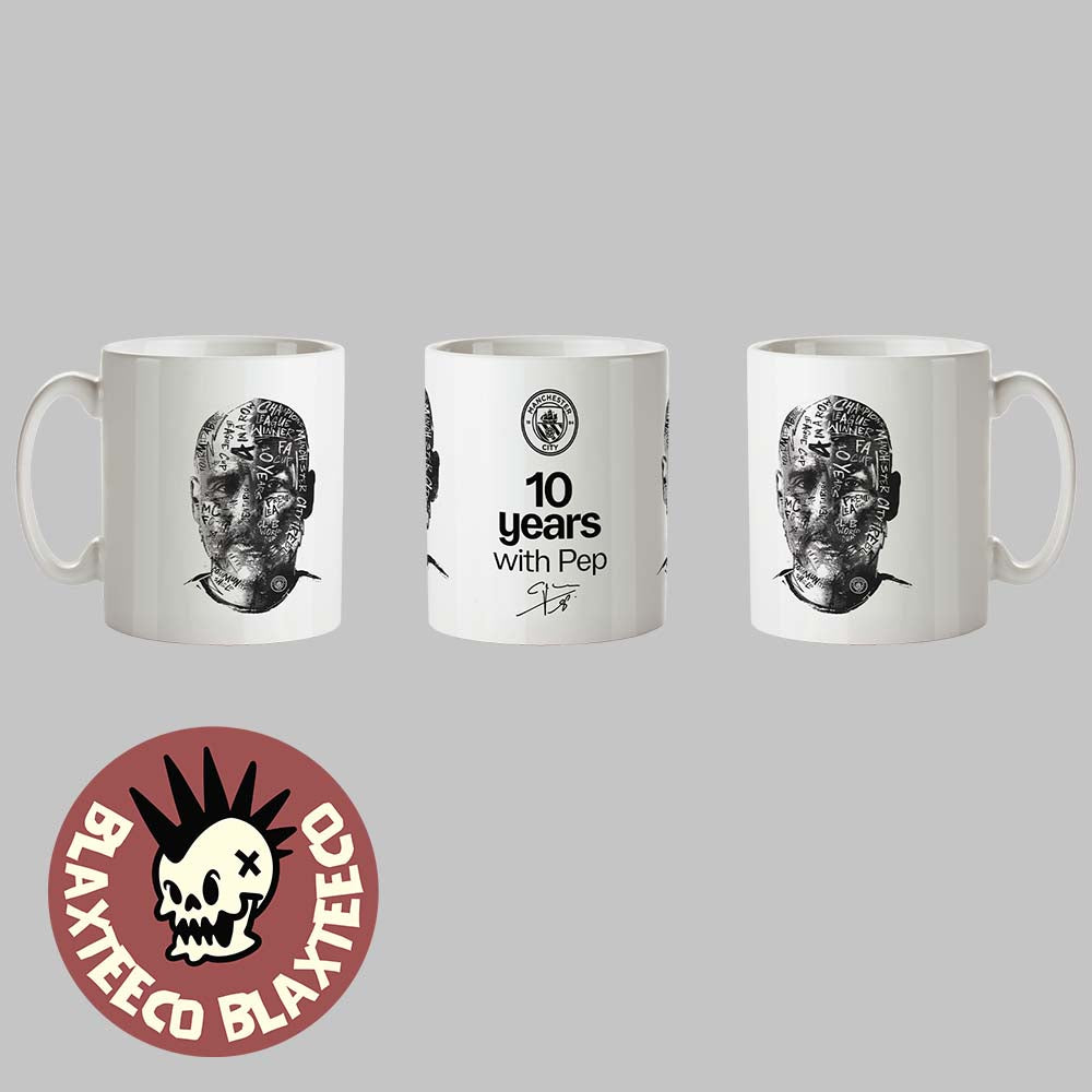 Pep Guardiola Manchester City Tribute 10 Years with Pep Pep Decade Ceramic Mug