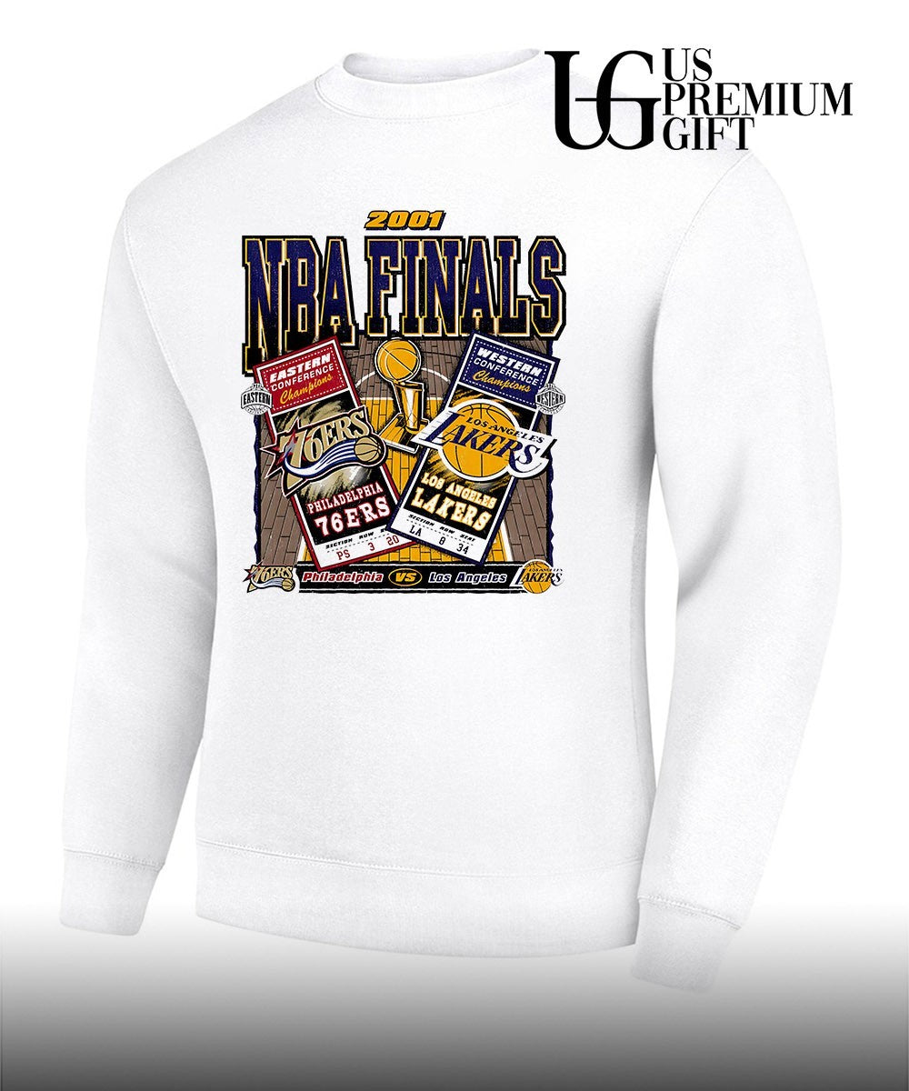 Philadelphia 76ers vs Los Angeles Lakers 2001 NBA Finals dueling vintage shirt