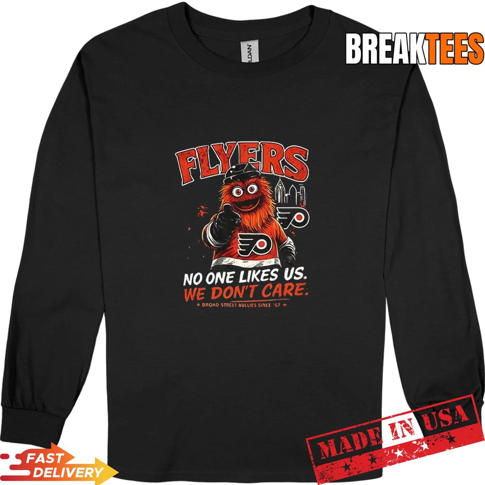 Philadelphia Flyers NHL Gritty no one likes us we dont care T-Shirt