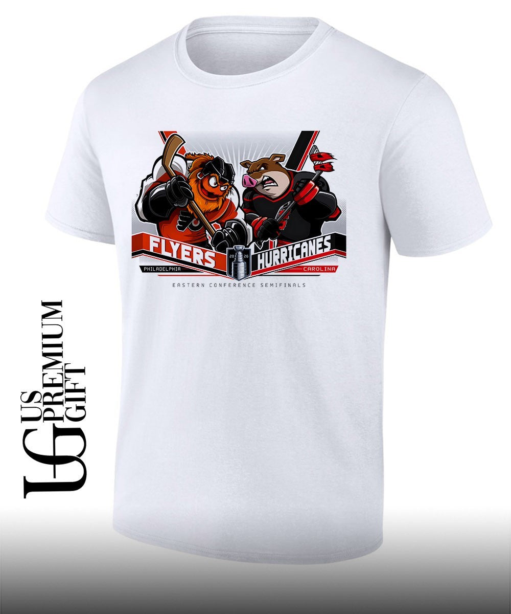 Philadelphia Flyers vs Carolina Hurricanes NHL Eastern Conference Semifinals 2026 mascot shirt