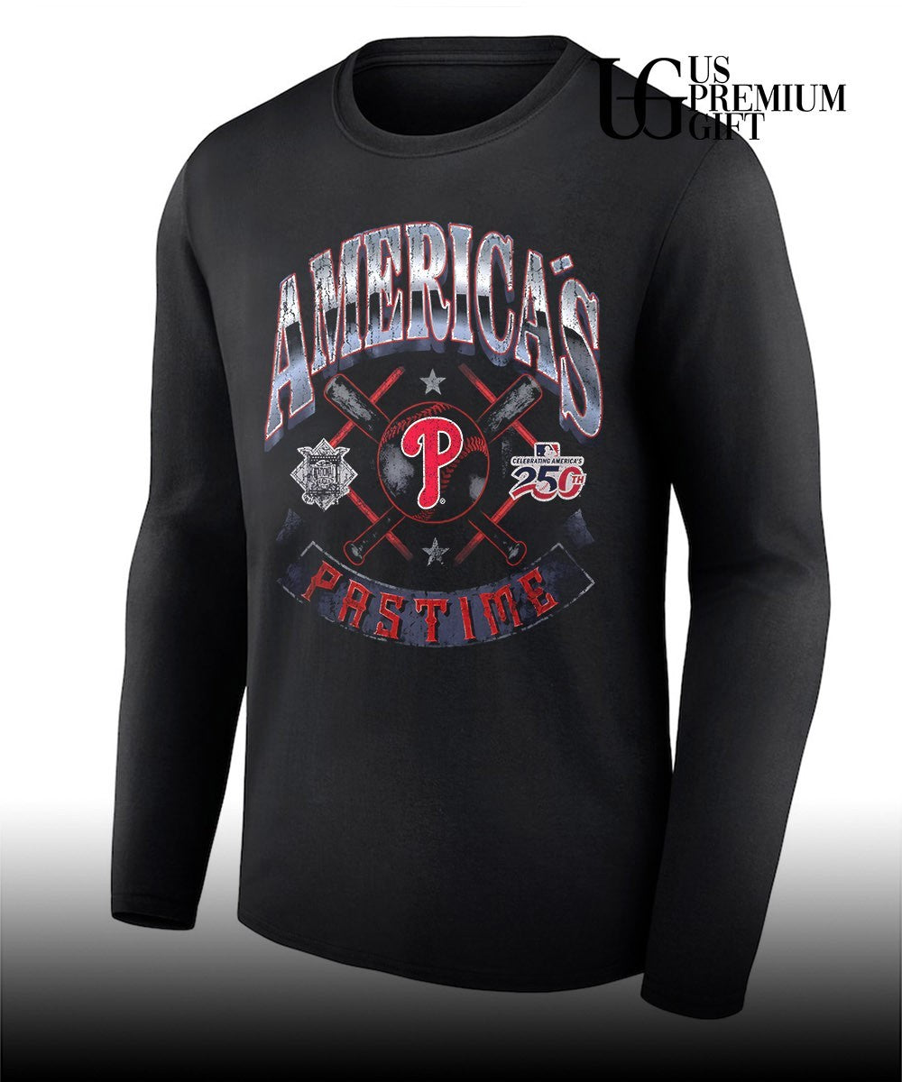 Philadelphia Phillies baseball Americana 250th Pastime celebrating logo shirt