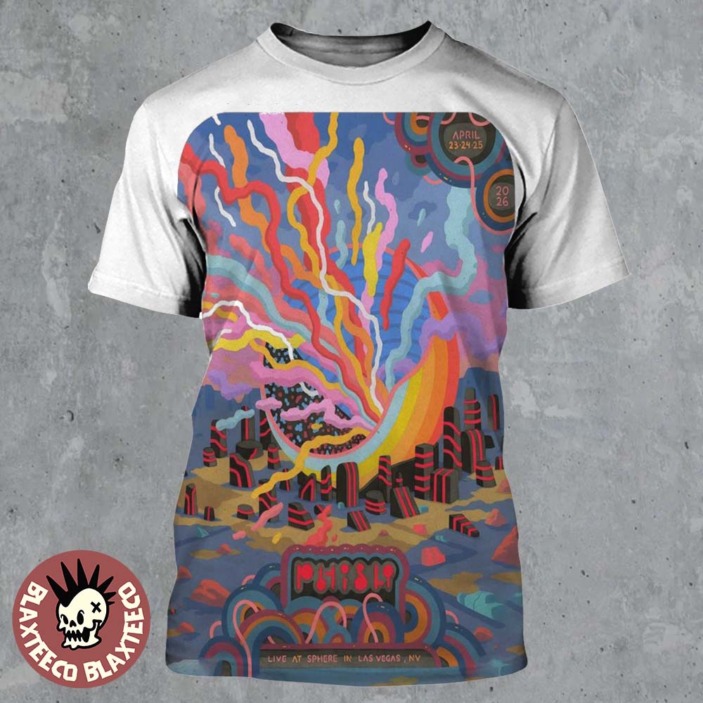 Phish Live At Sphere Las Vegas 2026 Final Weekend 2 LE Gig Poster For April 23 24 And 25 2026 All Over Print Shirt