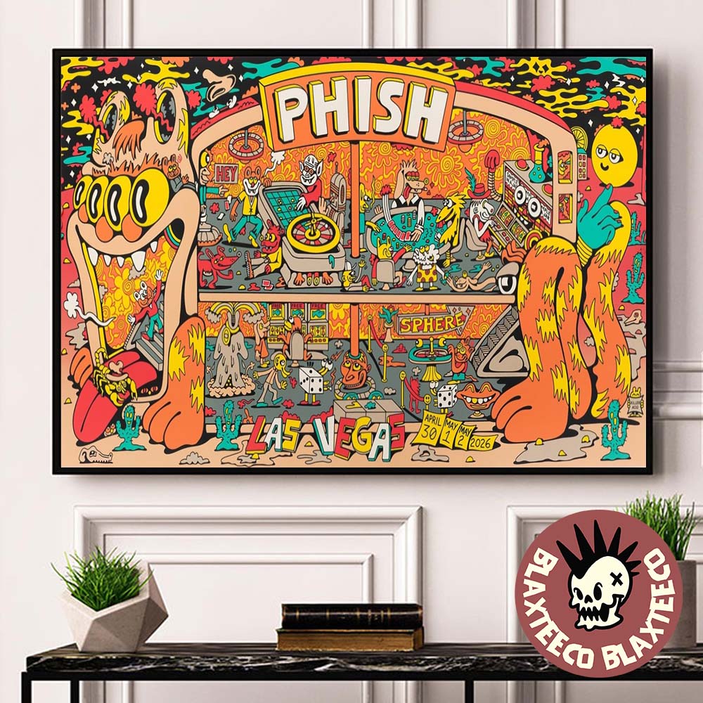 Phish Live At Sphere Las Vegas 2026 Final Weekend Poster On April 30 May 1 And 2 2026 Landscape Poster Canvas