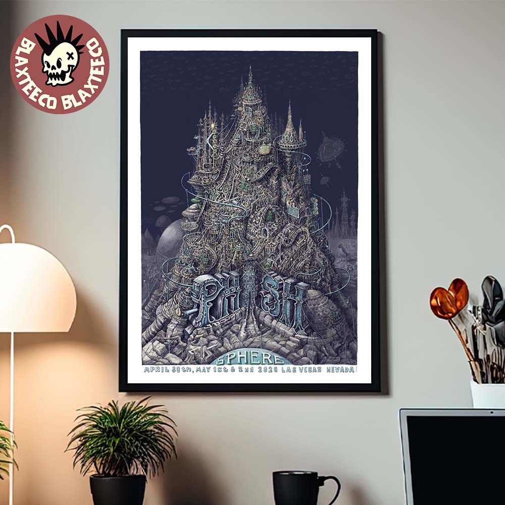 Phish Live At Sphere Las Vegas 2026 Final Weekend Venue Poster From April 30 To May 2 2026 Off World Colony Art Poster Canvas