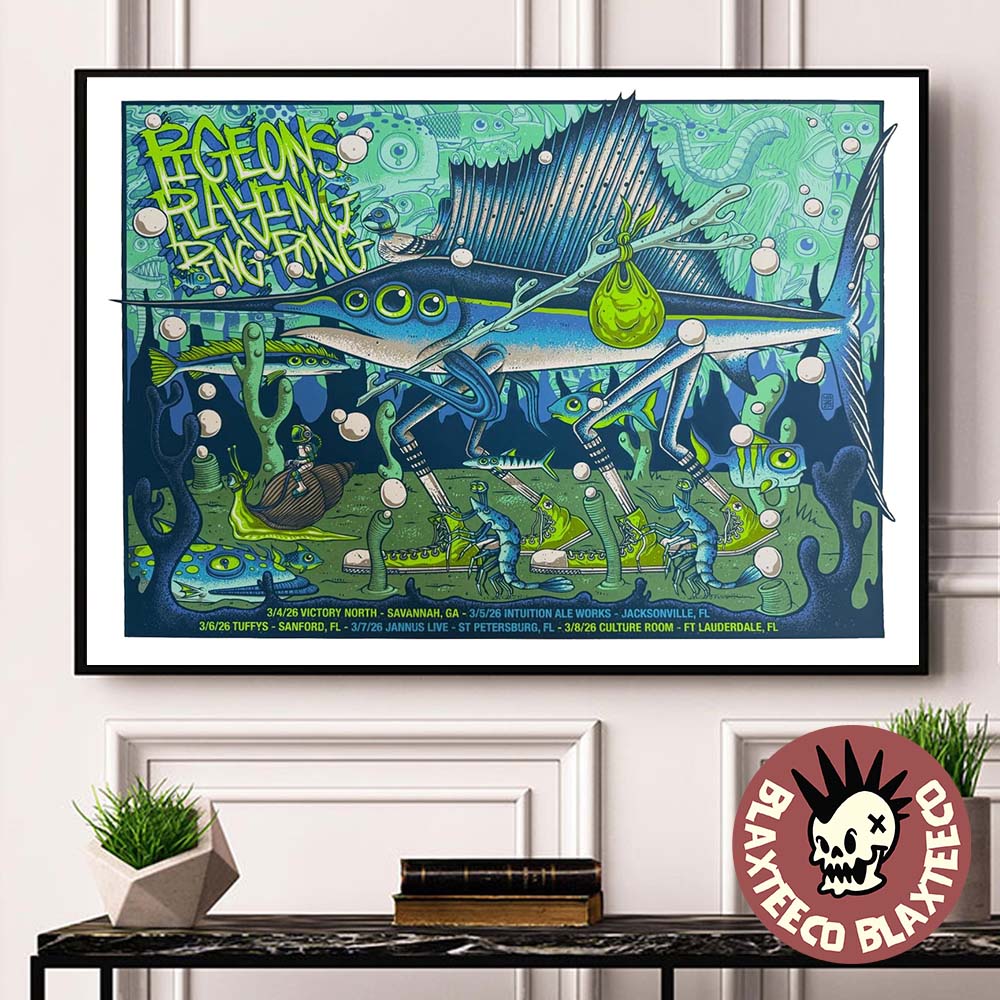 Pigeons Playing Ping Pong Southeast 2026 Run Shows Poster In Georgia And Florida From March 4 To 8 2026 Poster Canvas