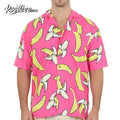 Pink Bananas Funny Hawaiian Shirt