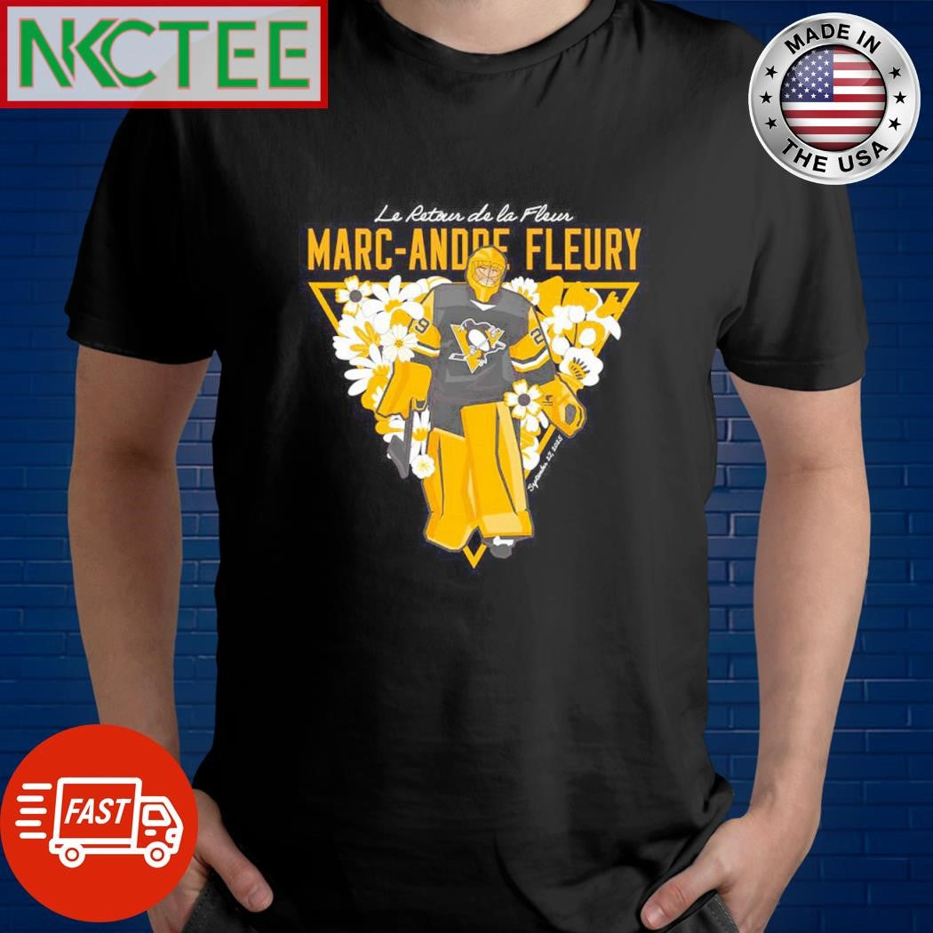 Pittsburgh penguins marc-andré fleury 2025-26 preseason game commemorative triangle shirt