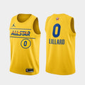 Portland Trail Blazers #0 Damian Lillard 2021-all-star-western-conference-gold-blazers-jersey