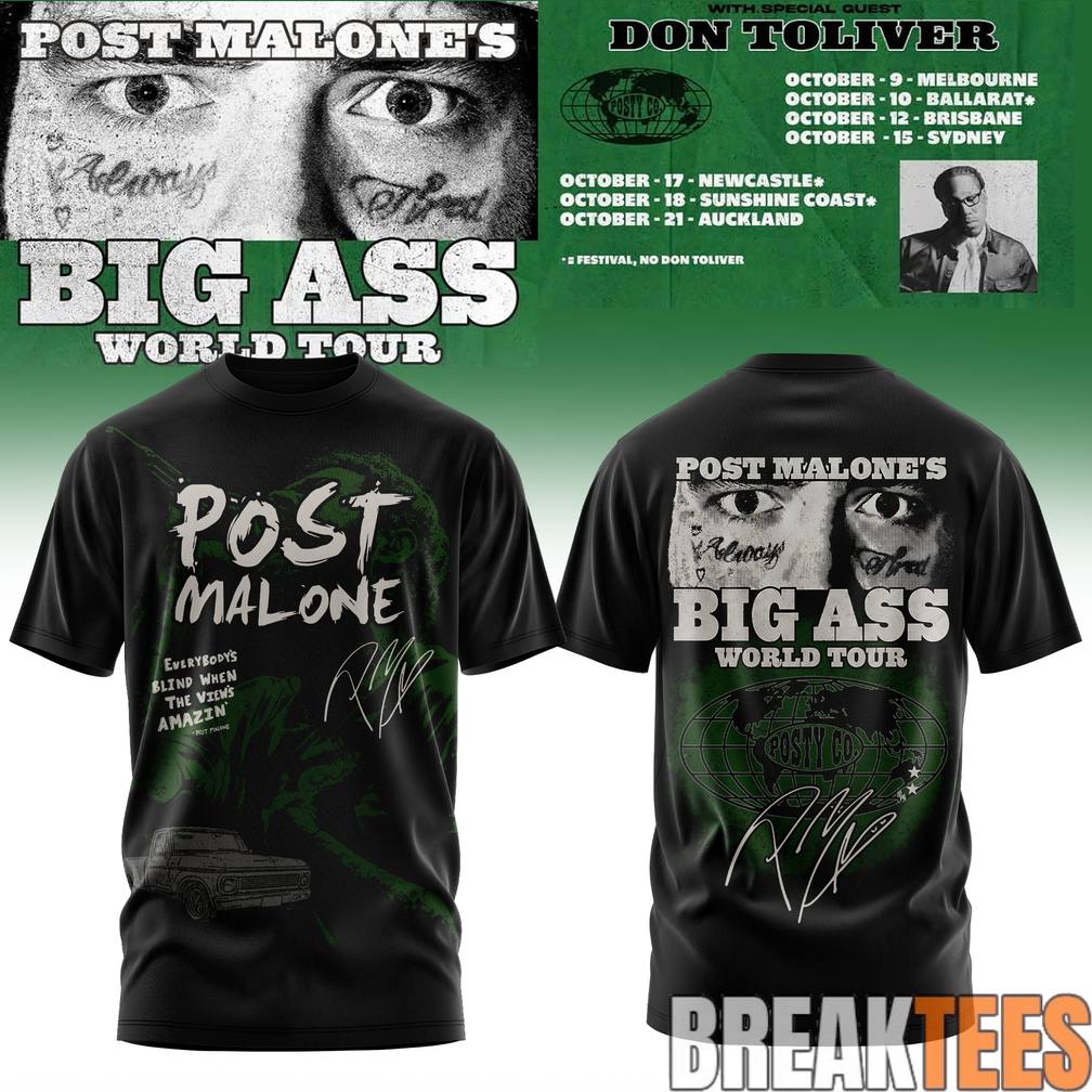 Post Malone Big Ass World Tour Vintage Shirt