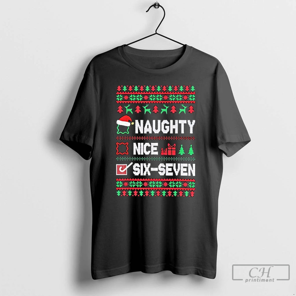 Premium 6 7 Meme Nice Naughty 67 Ugly Christmas