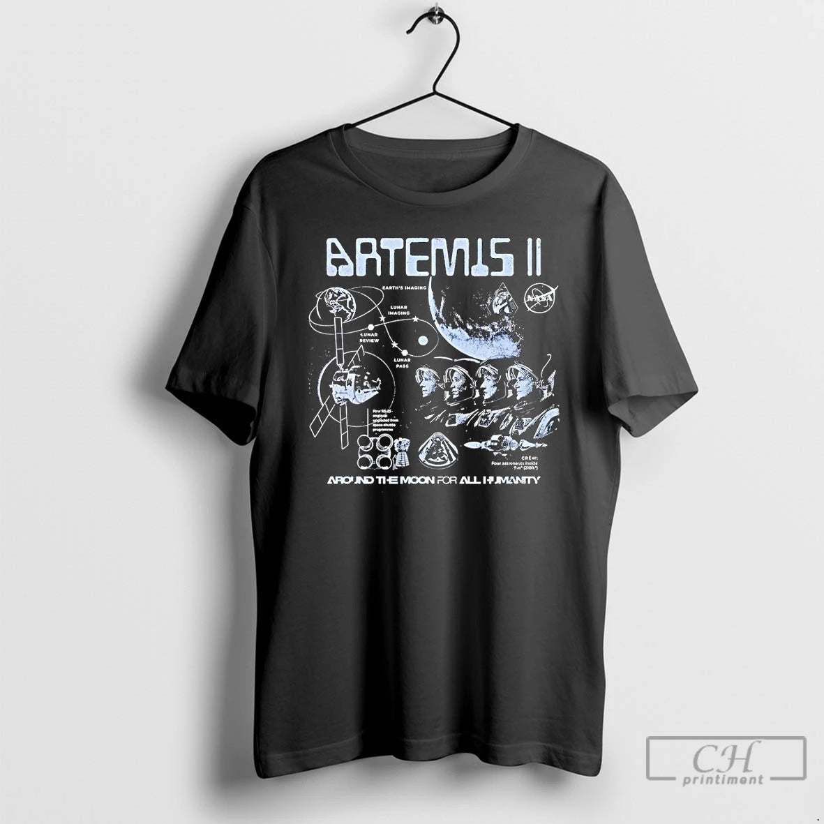 Premium Artemis Ii Nasa Mission Space Exploration Around The Moon For All Humanity T Shirts