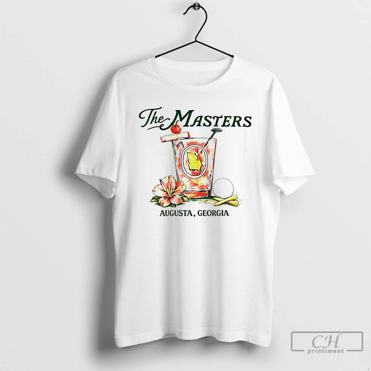 Premium Augusta Georgia Masters Golf Azalea Floral Graphic