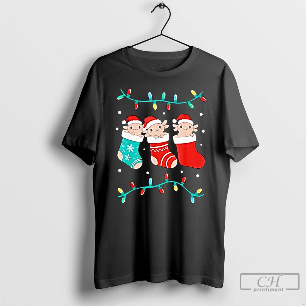 Premium Axolotl Christmas Stocking