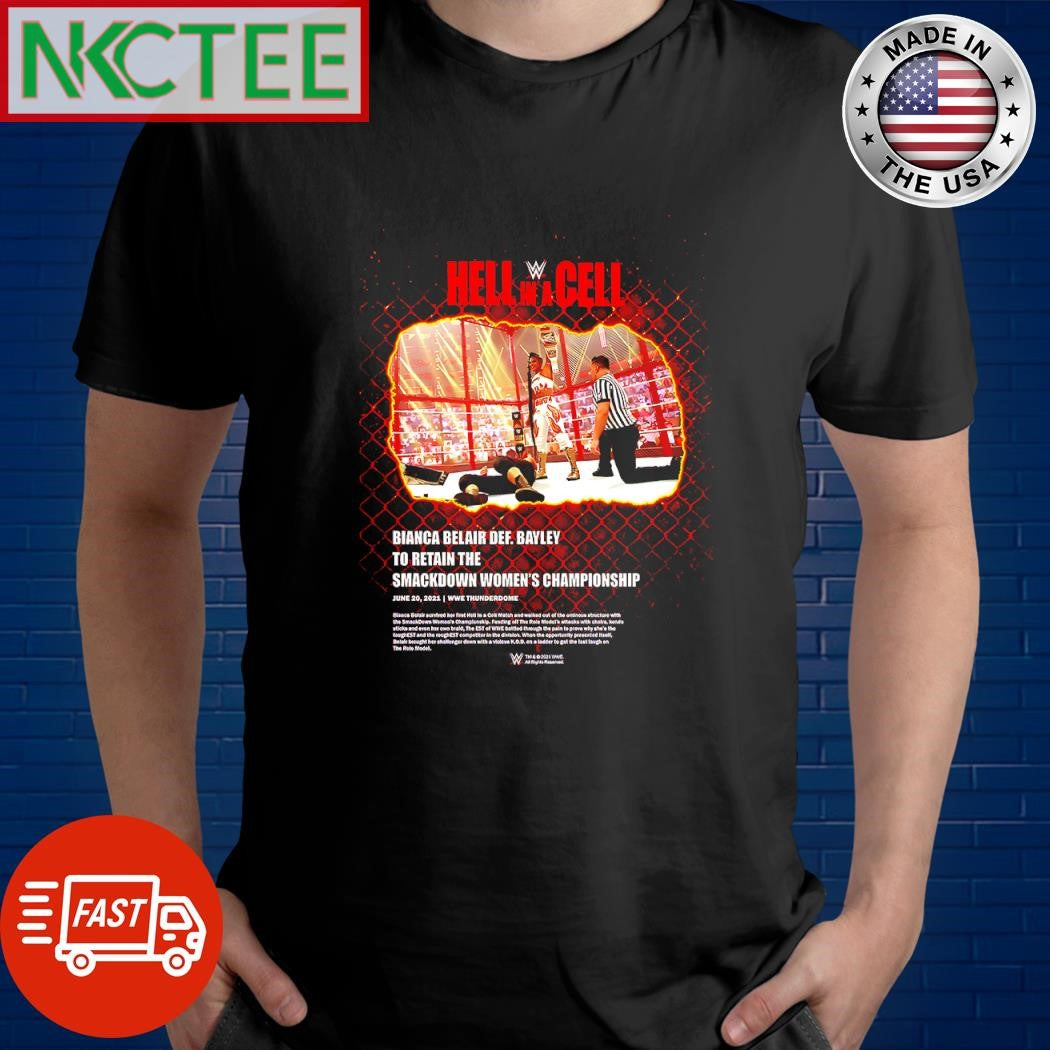 Premium Bianca Belair 2021 Hell In A Cell photo shirt