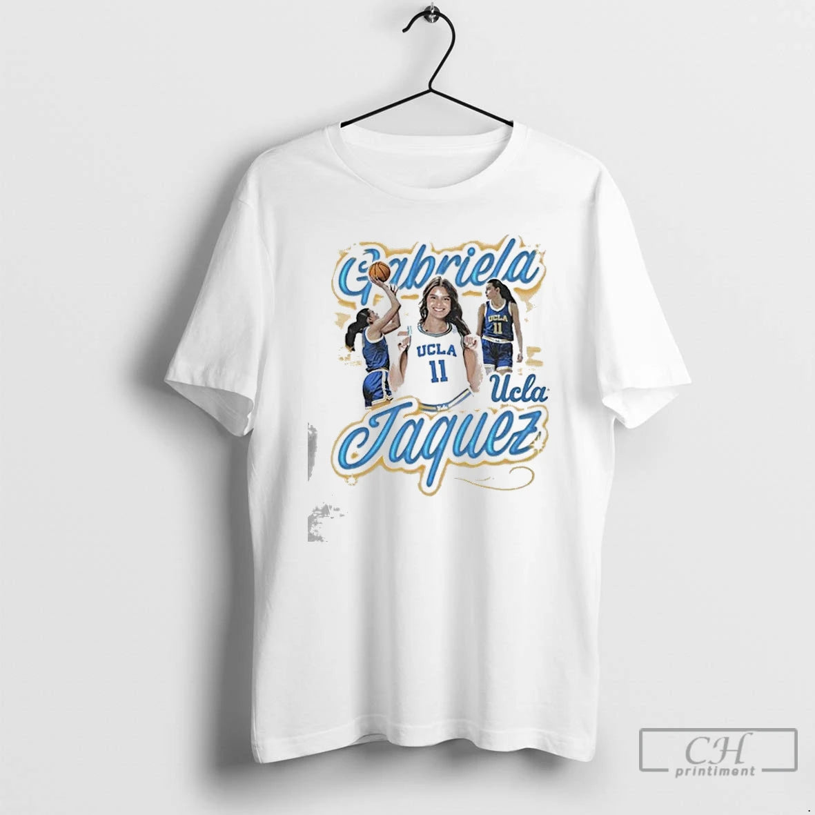 Premium Gabriela Jaquez Ucla Bruins White Nil Illustrated Fashion Player