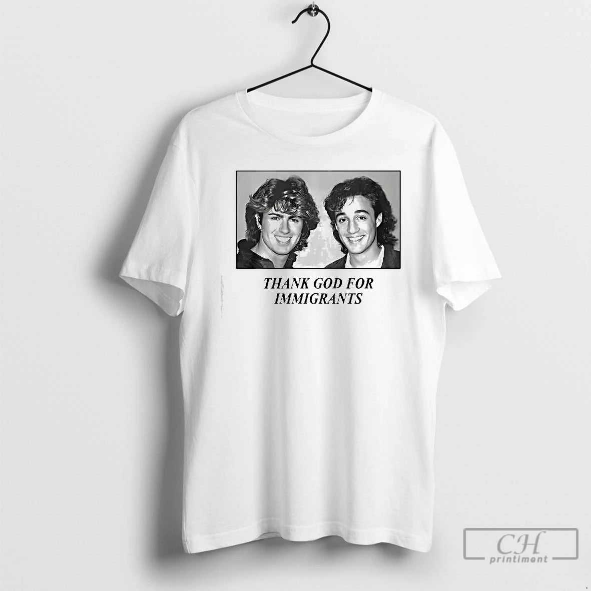 Premium George Michael And Andrew Ridgeley Wham Thank God For Immigrants