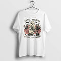 Ghost And Cats Because People Are Creepy Halloween T Shirts