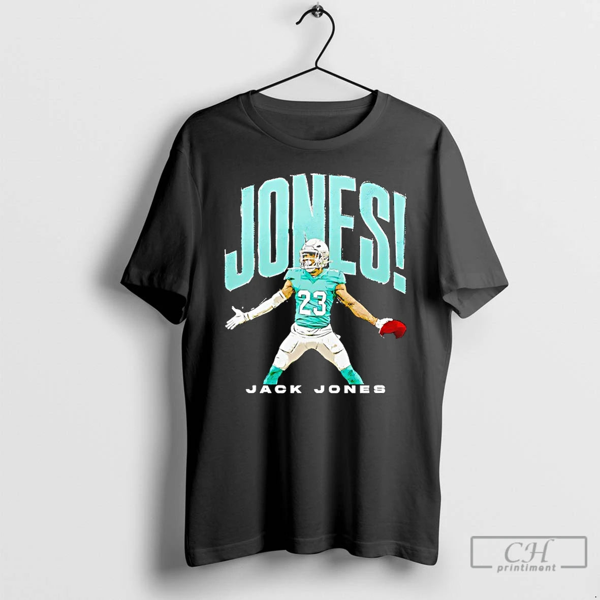 Premium Jack Jones Holding Football Miami Dolphins
