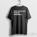 Premium Keep Calm And Play Baseball Player Graphic