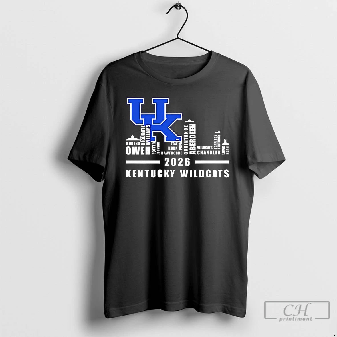 Premium Kentucky Wildcats 2026 Players Names City Skyline Tee