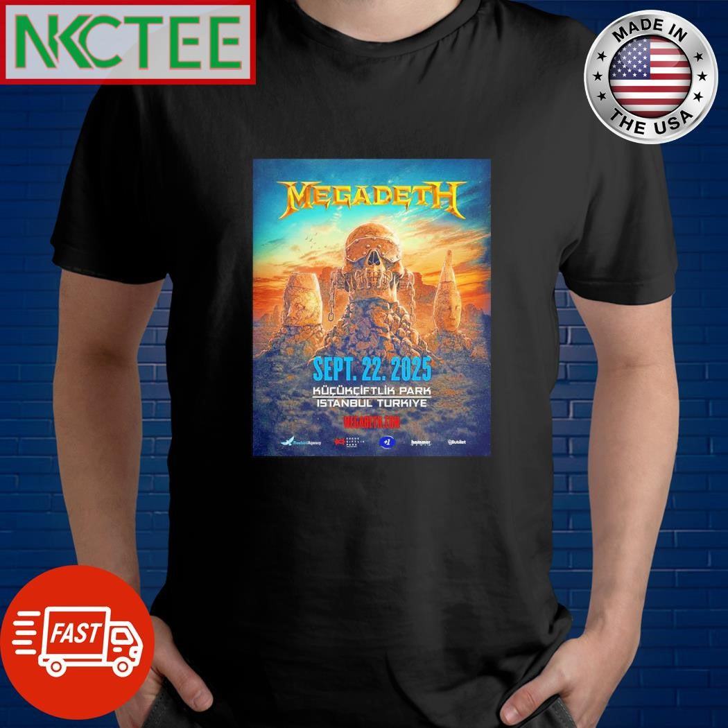 Premium Megadeth Poster Sept 22 2025 Istanbul Turkiye shirt