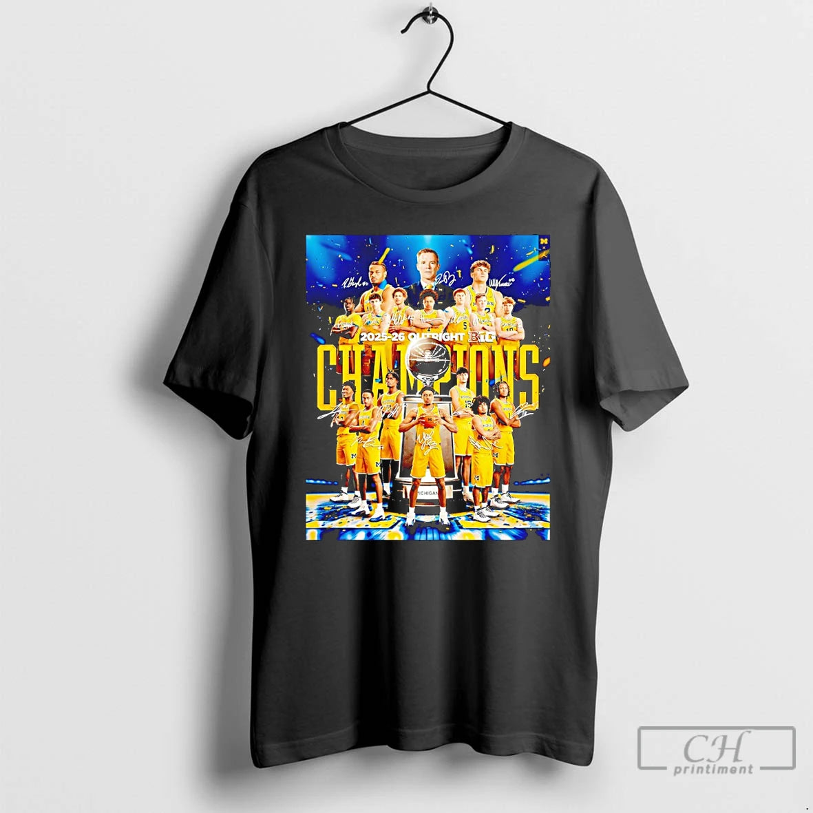 Premium Michigan Wolverines Mens Basketball 2025 2026 Outright Big Team Signatures