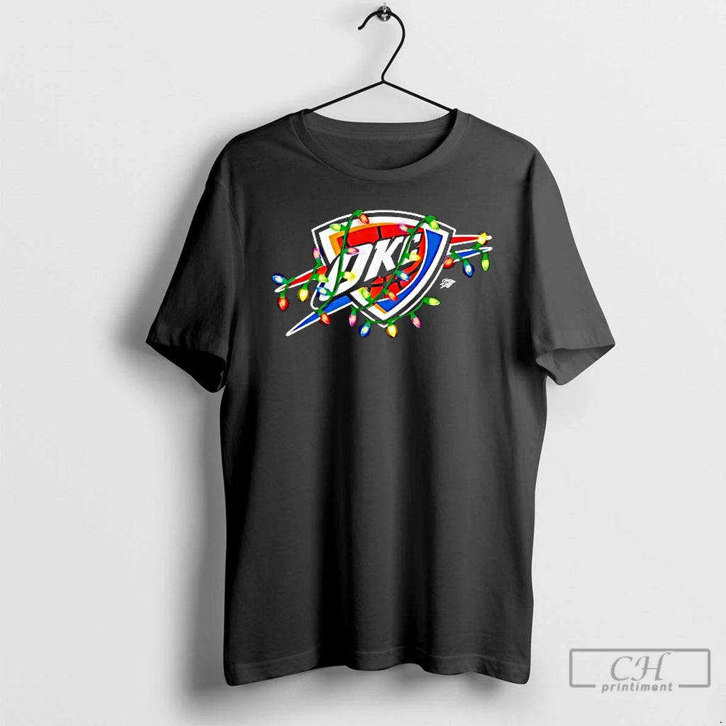 Premium Oklahoma City Thunder Logo Lights Merry Christmas
