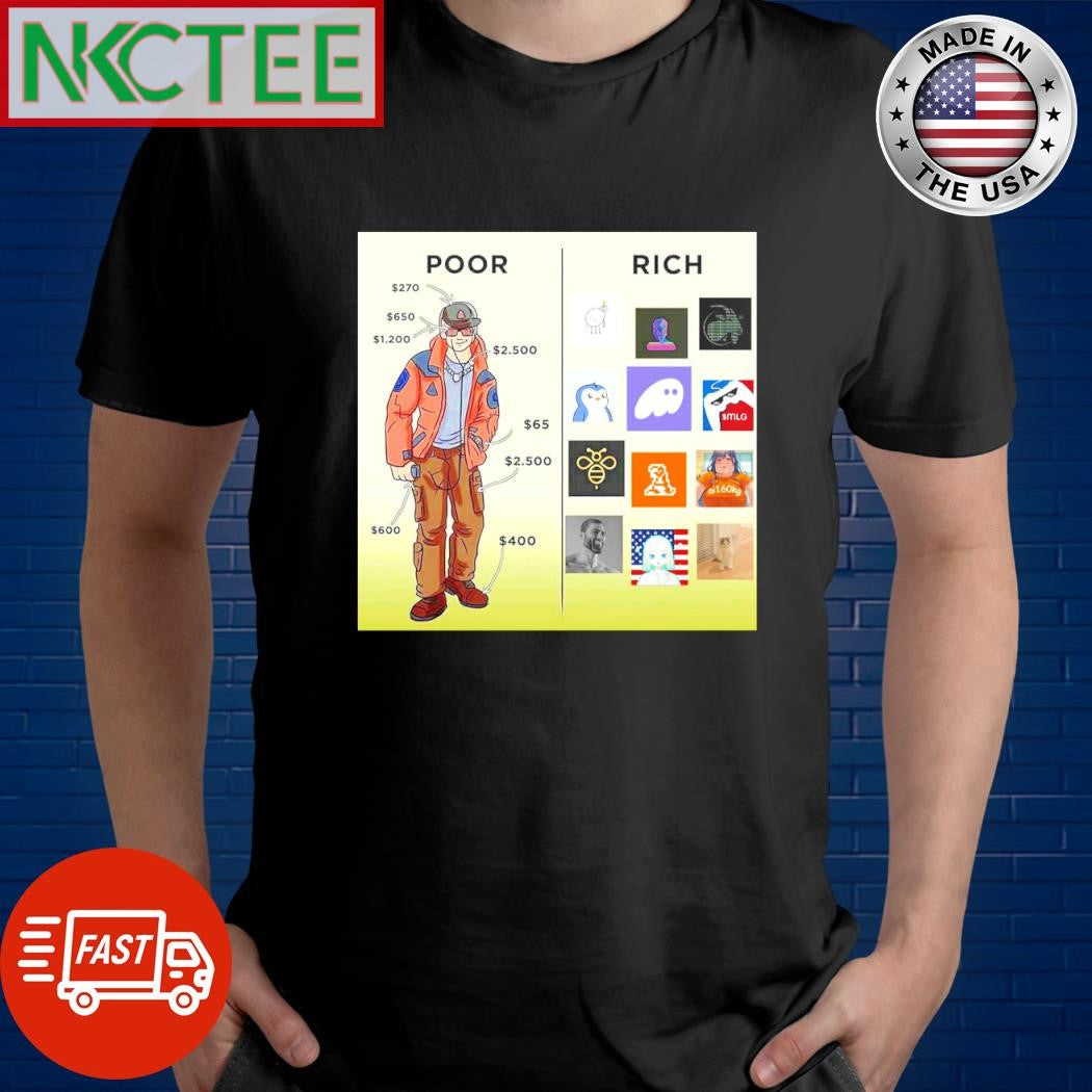 Premium Poor vs rich paint money vs trading shirt