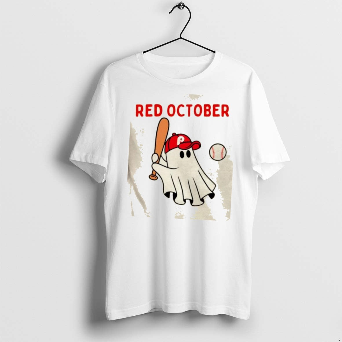 Red October Halloween Philadelphia Phillies Baseball Ghost T Shirts