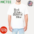 Premium Red. White and Roval Blue shirt