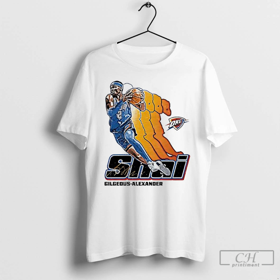 Premium Shai Gilgeous Alexander Oklahoma City Thunder Signature 2 Retro Vibe Graphic T Shirts Sweater