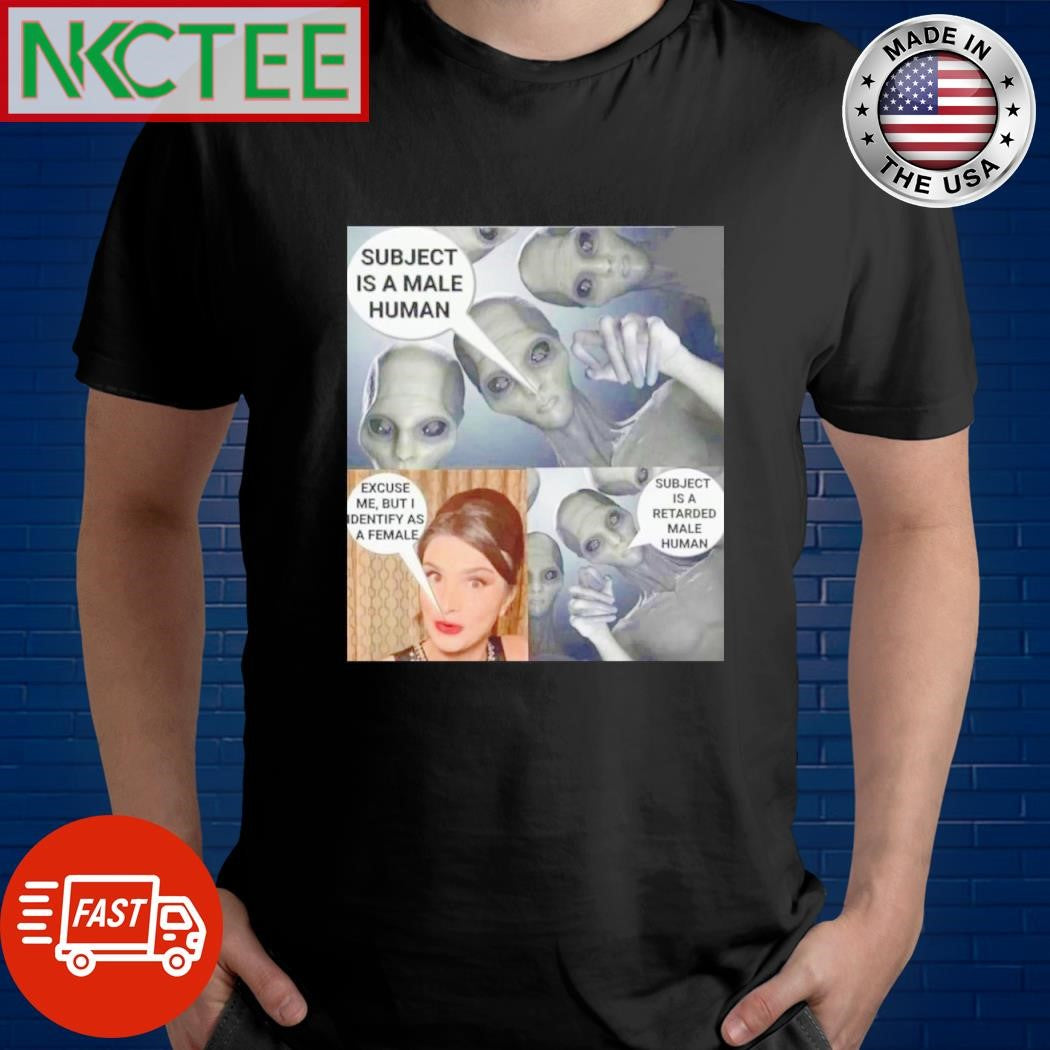Premium Subject is a male human Subject is a male human Subject is a retarded male human shirt
