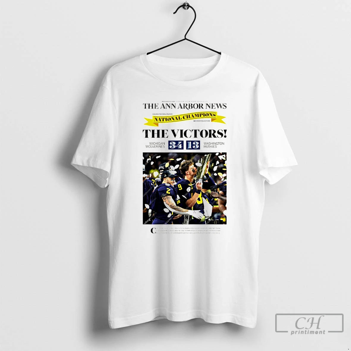 Premium The Victors Michigan Wolverines Basketball The Ann Arbor National Champions Framed Newspaper T Shirts