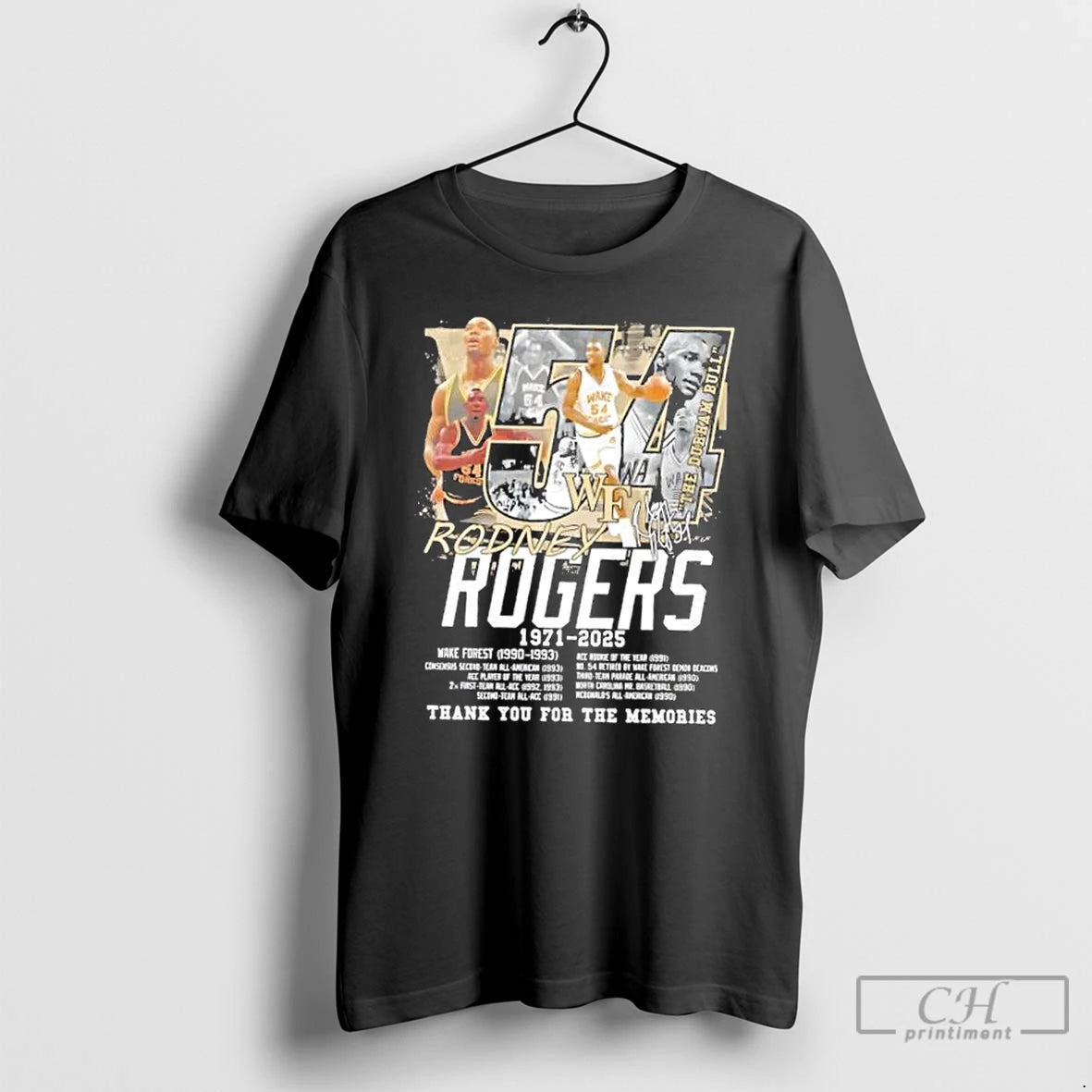Premium Wake Forest Demon Deacons Rodney Rogers 1971 2025 Thank You For The Memories Signature