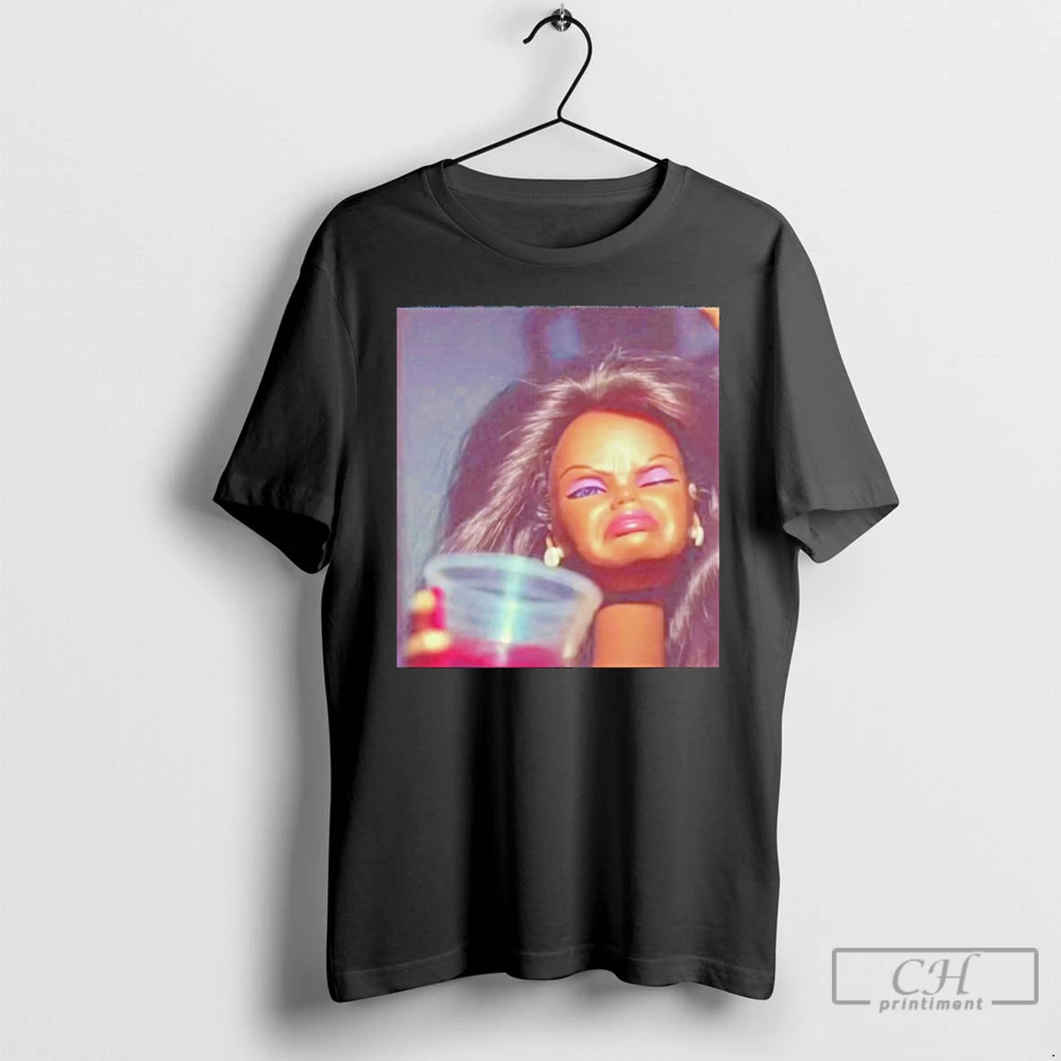 Premium Weird Doll Face Meme Graphic