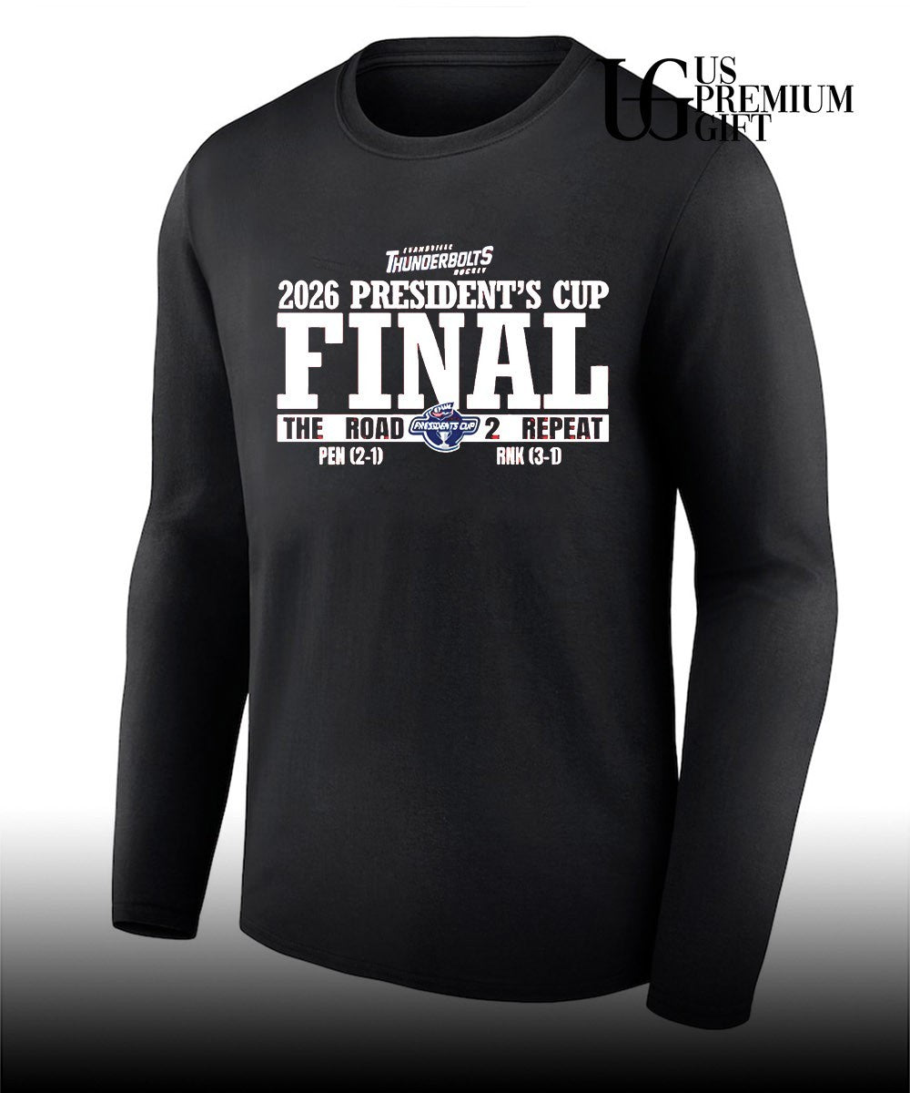 President’s Cup Final Evansville Thunderbolts hockey 2026 The Road 2 Repeat shirt