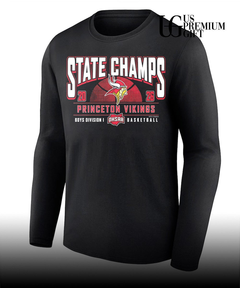 Princeton Vikings 2026 OHSAA Boys Basketball D1 State Champions shirt