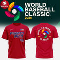 Puerto Rico 2026 World Baseball Classic In Red Team Two Sided Shirt