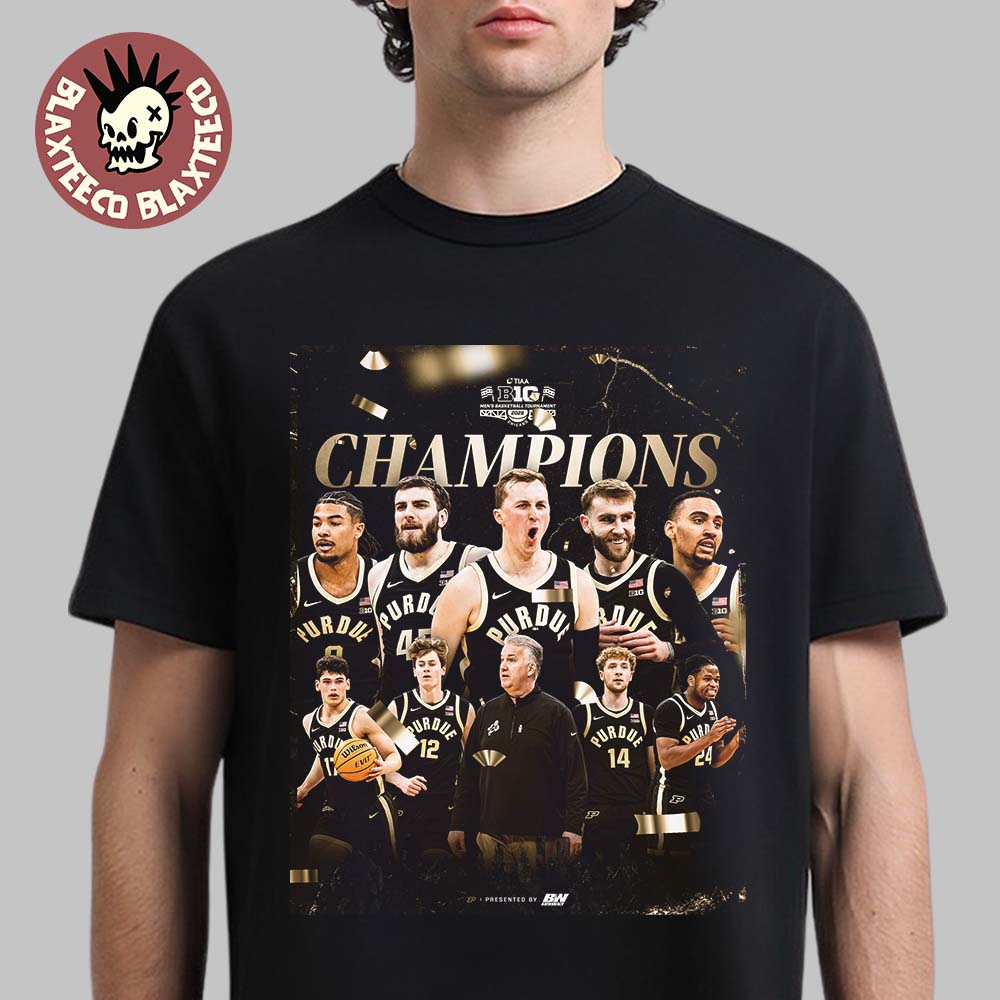 Purdue Boilermakers Men’s Basketball 2026 Big Ten Tournament Champions Poster T-Shirt