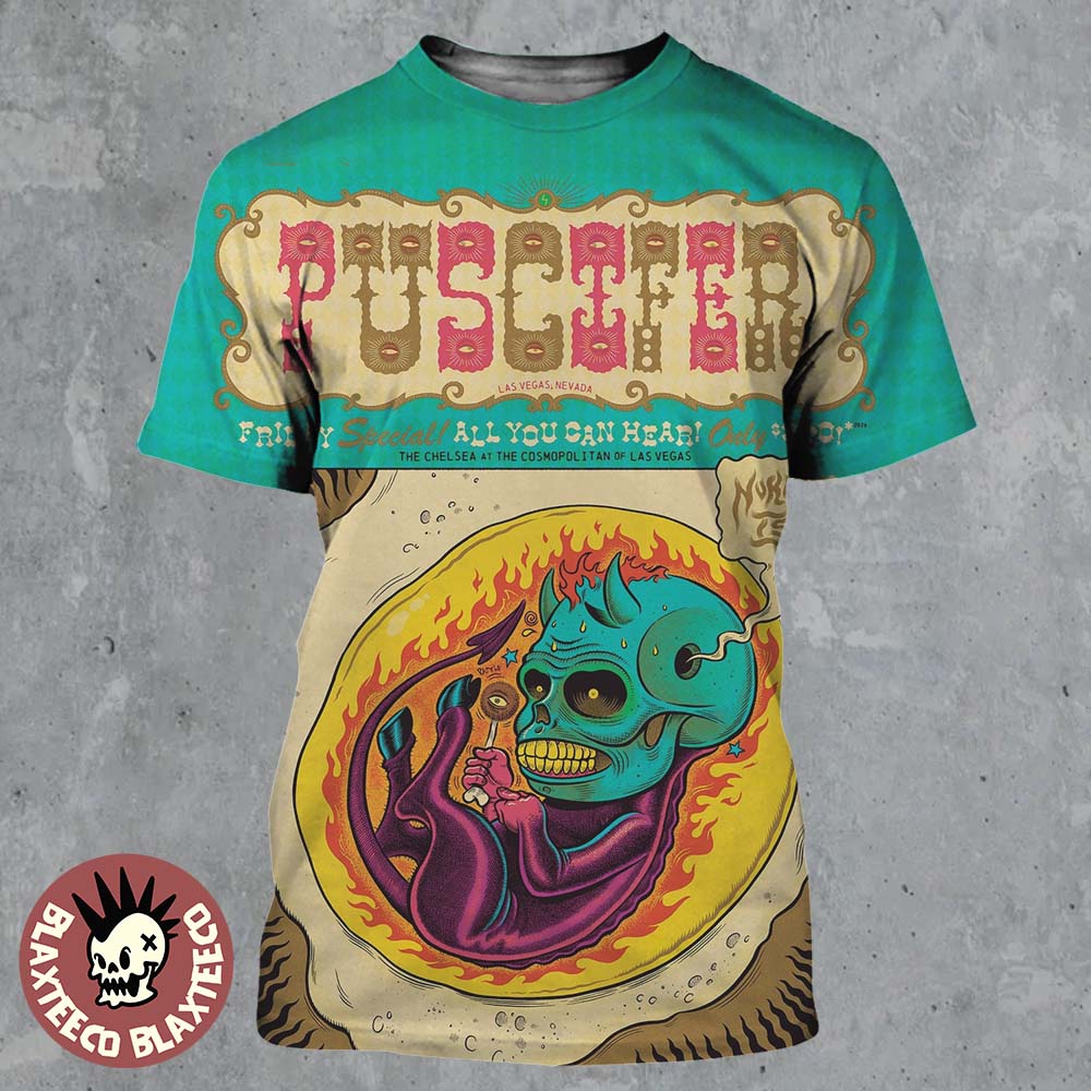 Puscifer Las Vegas Nevada 2026 Venue Poster At The Chelsea At The Cosmopolitan On March 20 2026 The Normal Isn’t Tour All Over Print Shirt