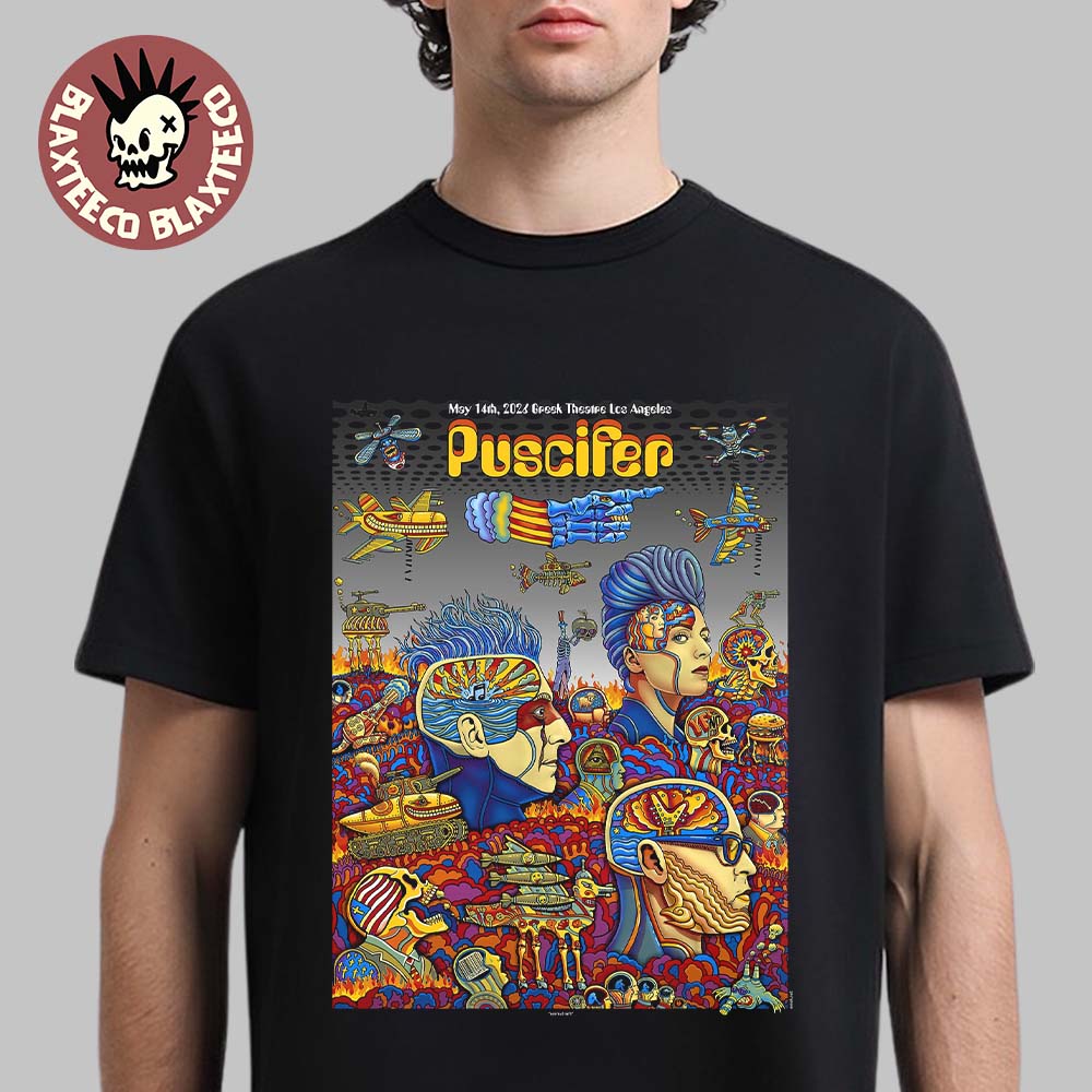 Puscifer Los Angeles California 2026 Event Poster At Greek Theatre On May 14 2026 T-Shirt