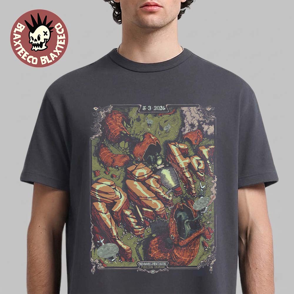 Puscifer Morrison Colorado 2026 Tonight Poster At Red Rocks Amphitheatre On May 3 2026 T-Shirt