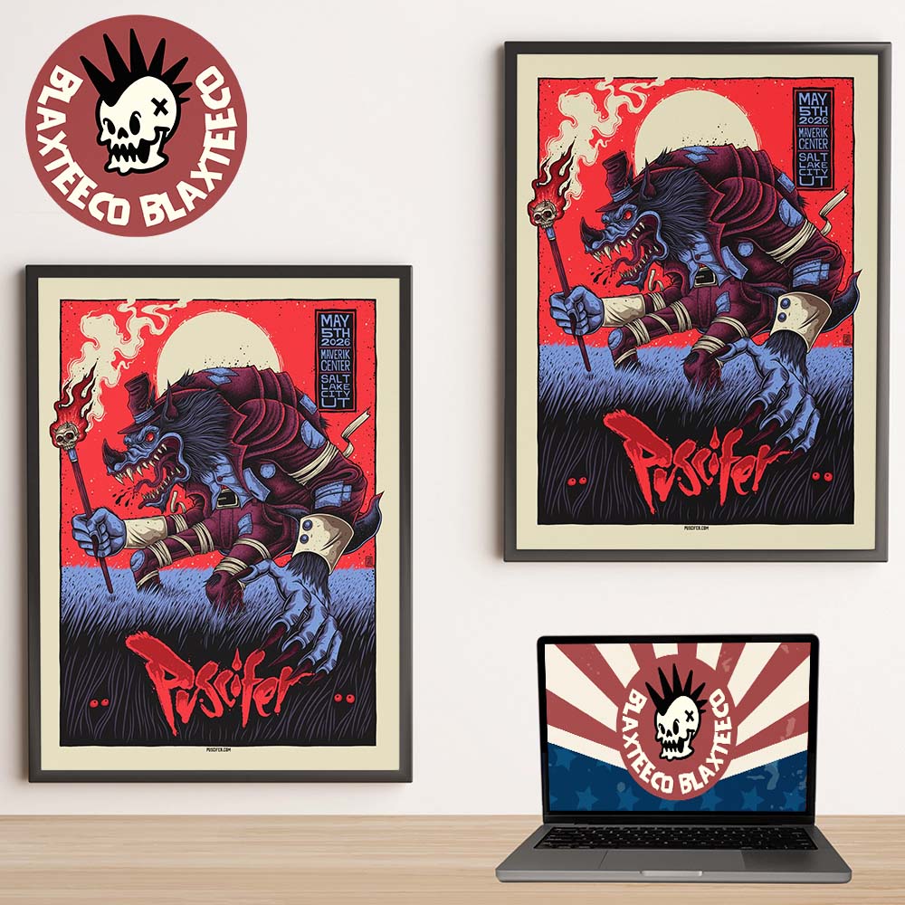 Puscifer Salt Lake City Utah 2026 Gig Poster At Maverik Center On May 5 2026 The Werewolf Art Home Decor Poster Canvas