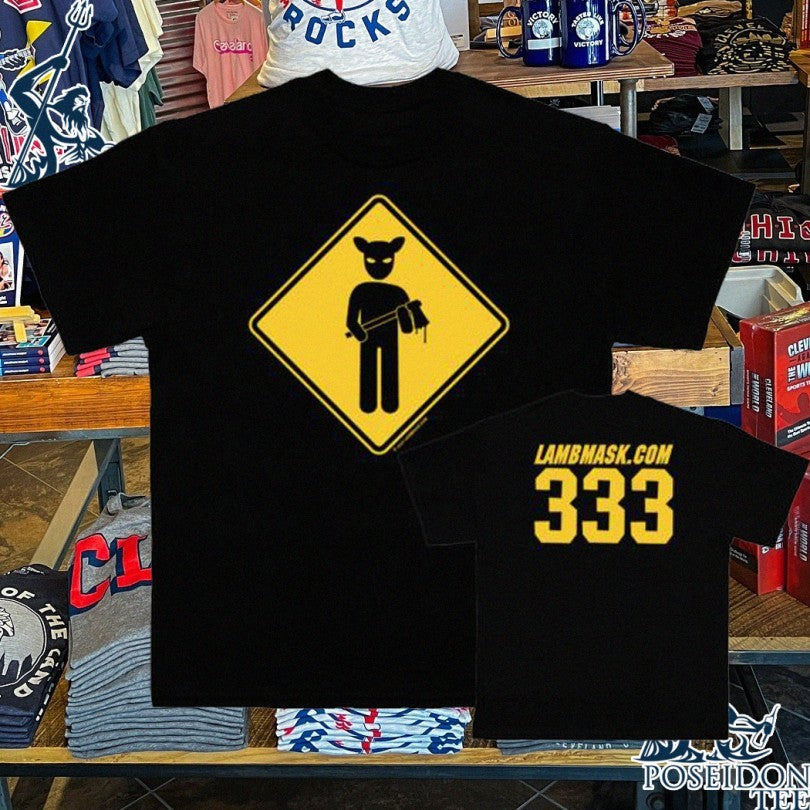 Lamb Mask Warning T-shirt