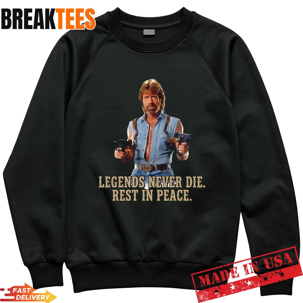 RIP Chuck Norris 1940-2026 Legends Never Die Tribute T-Shirt