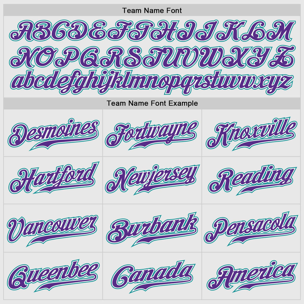 Custom White Aqua Pinstripe Purple-Aqua Authentic Raglan Sleeves Baseball Jersey