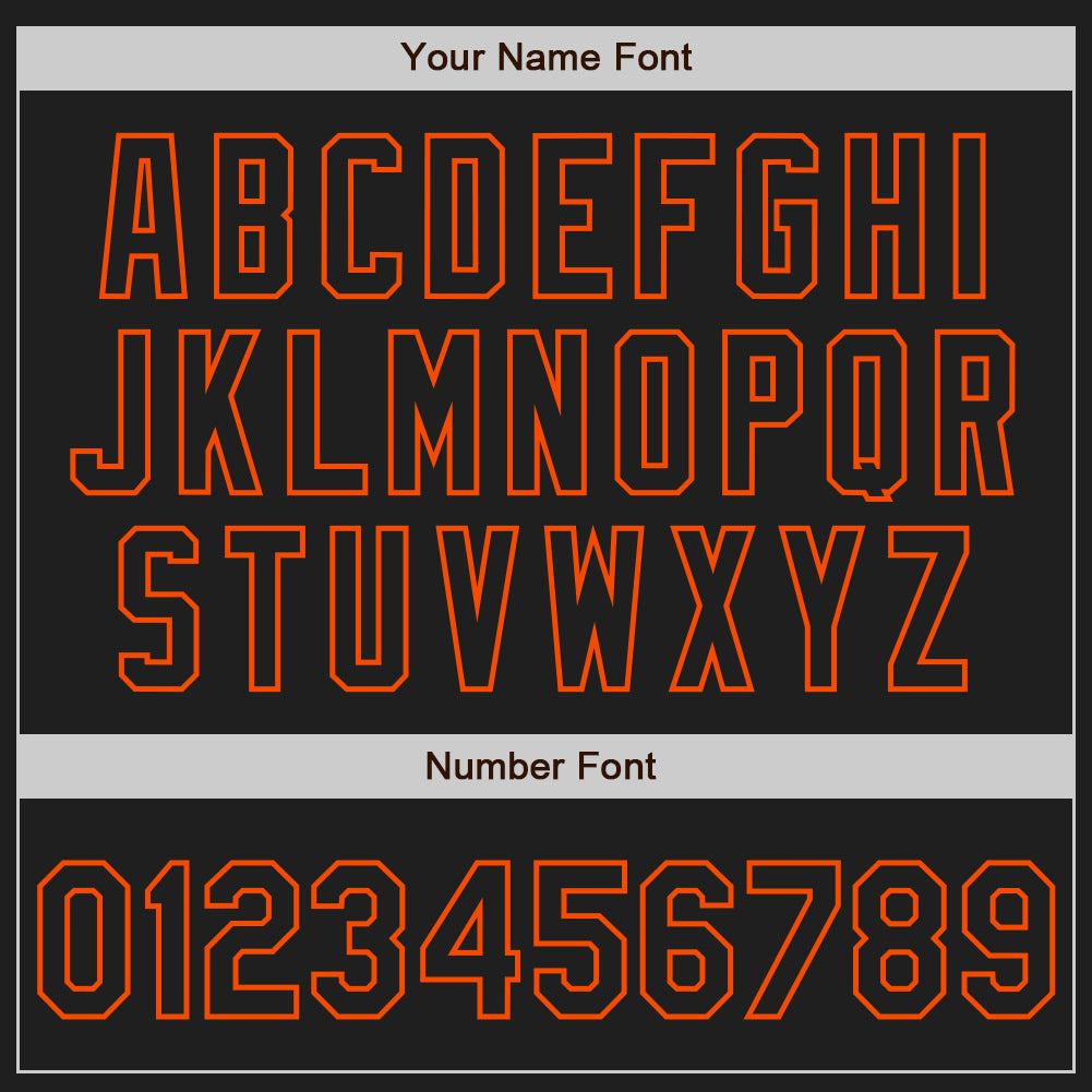 Custom Black Orange Authentic Raglan Sleeves Baseball Jersey