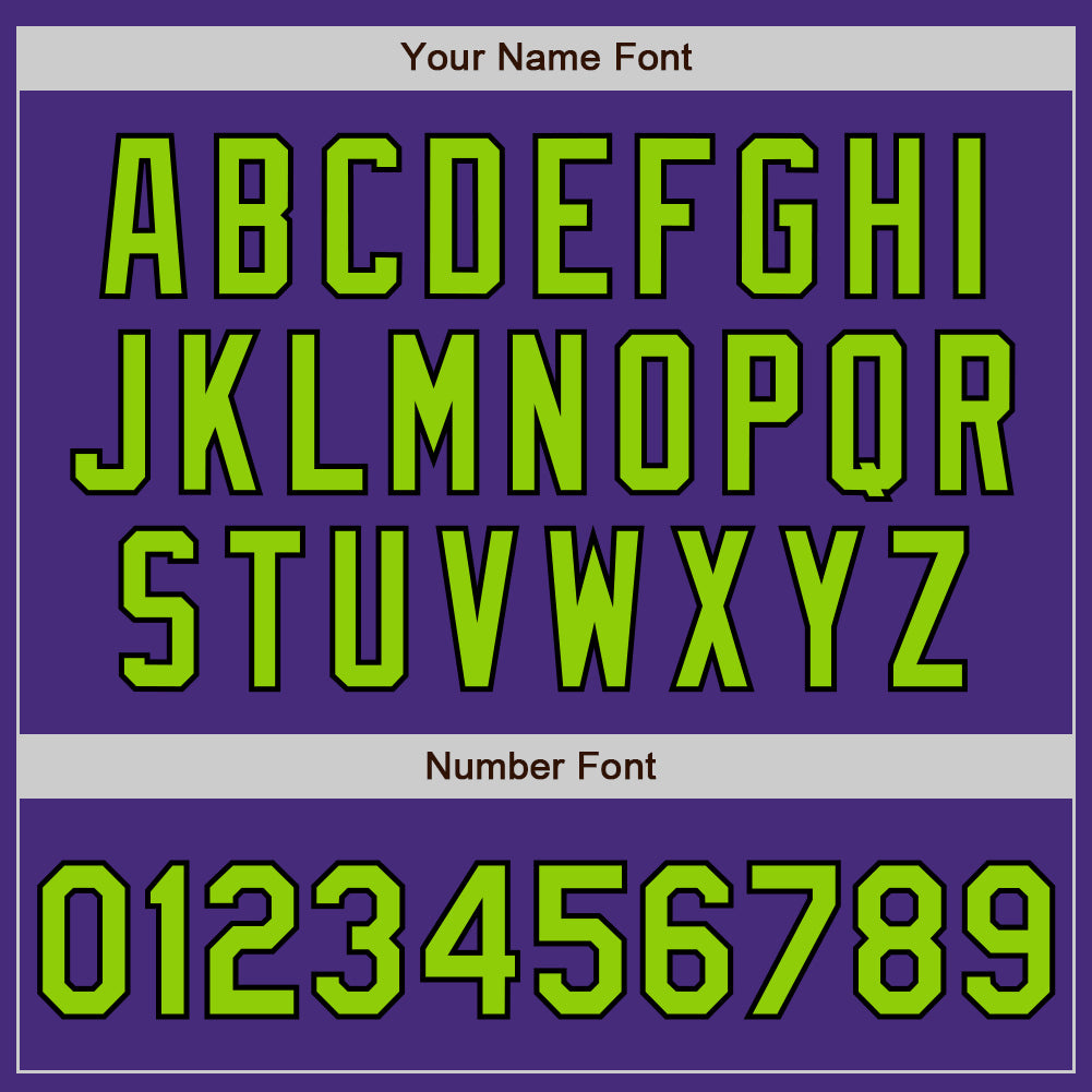 Custom Purple Neon Green-Black Authentic Raglan Sleeves Baseball Jersey